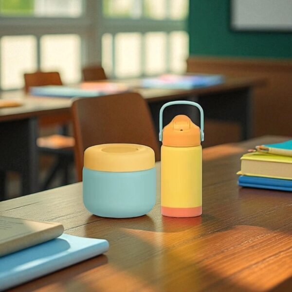 insulated food jar with water bottle