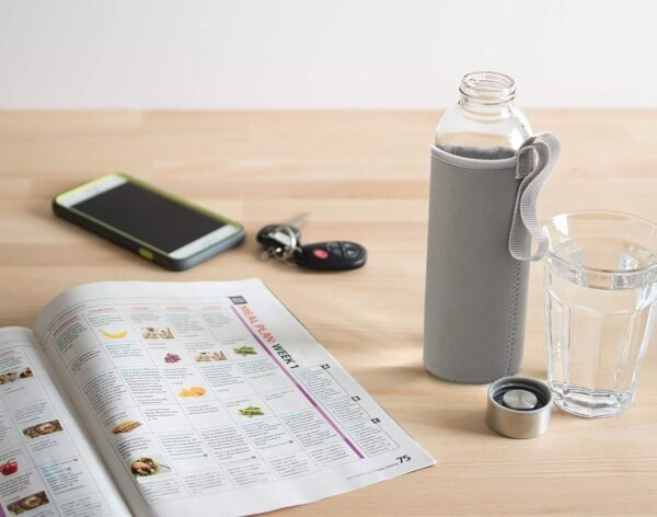 glass bottles with lids