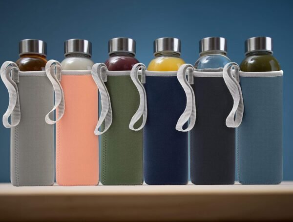 glass bottles with lids