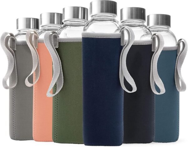 glass bottles with lids