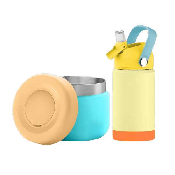 insulated food jar with water bottle