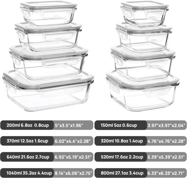 glass meal containers